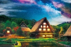 天の川銀河と白川郷