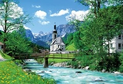 教会のある小さな村 ラムサウ‐ドイツ